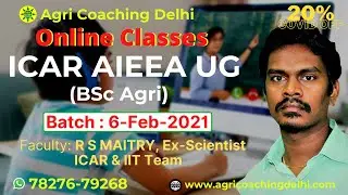 ICAR UG Online Class New Batch Start 6 - feb - 2021