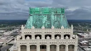 Aerial video of Downtown Tulsa