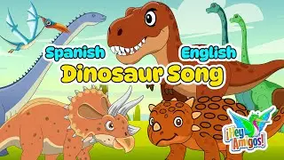 Dinosaur Song for Kids 🦖 Fun Bilingual Spanish English Dino Names Song for Toddlers & Preschoolers