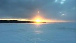 Ice Fishing for Walleye - Hubbard Lake, MI