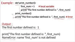 Names and Scope Python part 1