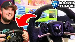 I Played Rocket League with a RACING WHEEL