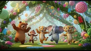 Cookie Cat and the Jellybean Jungle | Fun Animal Rhyme for Kids | Nursery Rhymes for Children