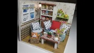 DIY dollhouse miniature tea party