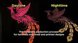 Full Process of Making Luminous Engraved Prints!#printer