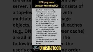 Computer Networking MCQ for RPSC programmer exam2024#rpscprogrammer#networking #tcp#computernetwork