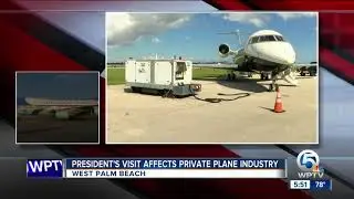 President Trump's visit to Palm Beach County impacts private plane industry