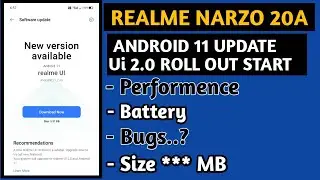 Realme Narzo 20A New Update | Realme Narzo 20A Realme Ui 2.0 Update | Narzo 20A Android 11 Update