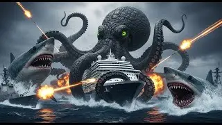 Navy forces battle giant octopus and Megalodon shark &ndash; rescuing the world's largest cruise ship.