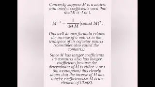 The group of units of the ring Mn(Z)