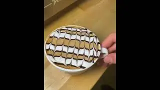 Chocolate Art | Chocolate Design on Coffee😍 #shorts #latteart #barista