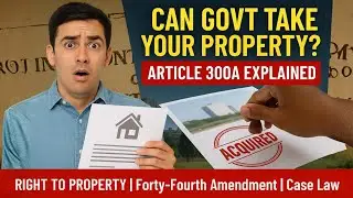 Article 300A Explained | Right to Property in India | Acquisition & Requisition - Lec. 119 #youtube 