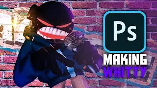 Making Whitty from a Friday Night Funkin' Mod in Photoshop | Speed Edit