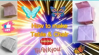 Origami Table & Chair! #origamiart #table #shortvideo #art #practical #paperart #youtubevideo #howto