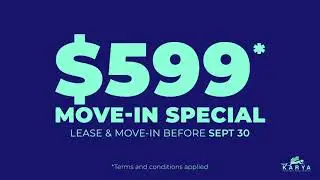 The Reserve Apartment's Summer of Savings! July-September 2020 Move-in Special
