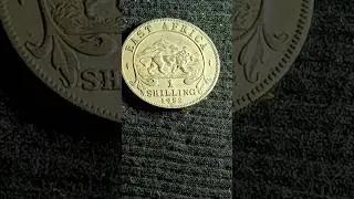 1952 1 shilling east africa #coin silver #coincollecting