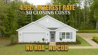 Ocala New Home Under $335K! 4BR, 1,828 SQFT + 4.99% Rate & $0 Down Options