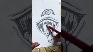 Sukuna&rsquo;s Cursed Mouth 😈 | Jujutsu Kaisen Drawing #shorts