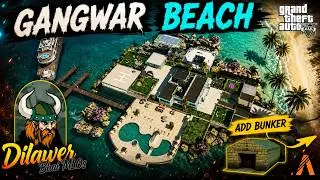 Fivem Gangwar Beach Big Mansion Tour | GTA 5 Beach MLO | Modded Garage & Villa Interior