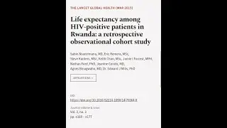 Life expectancy among HIV-positive patients in Rwanda: a retrospective observational ... | RTCL.TV