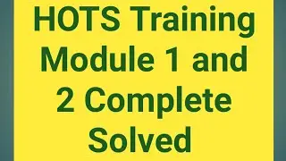 Hots Module 1 Solution Hots Module 2 SolutionHOTS module 3 Solution HOTS module 4 Solution