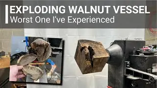 Woodturning - Hollow Form Vessel Breaks on the Lathe - Woodworking Fail