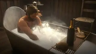 Fall Asleep Fast 🌙 Bubble Bath ASMR | Red Dead Redemption 2 Ambience [4K]