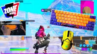 SK61 Gateron Optical Yellow ASMR Chill🤩Satisfying Keyboard Fortnite 240 FPS Smooth 4K