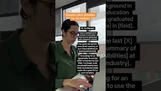 Elevator pitch template for job seekers