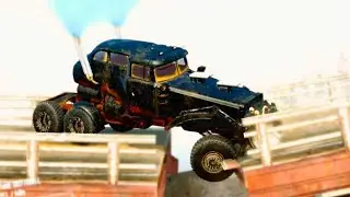 Truck vs Extreme Broken Road and Speed Bumps Ep 14 #mudrunner
