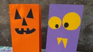 #halloween2021    Bolsitas de papel para Halloween #shorts