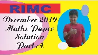 RIMC December 2019 Maths Paper Solution Part-A