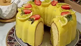 كيك موسكوتشو بكريمة الليمون 🍋 روعة خفيف ريشة بكريمة بزاف بنينة🎉😋 خاصة لمحبي الليمون أكيد تعجبكم 👍