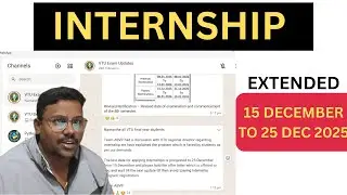 2022 scheme 8th Semester Students Apply Internship Dates Extended from 15 Dec to 25 Dec 2025
