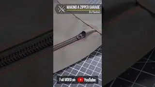Making a ZIPPER GARAGE for Pouches - Zipper Garage f&uuml;r Taschen n&auml;hen #short #reel