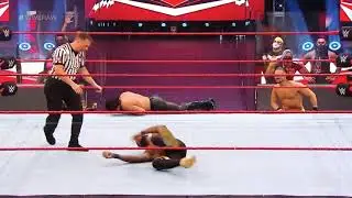 Montez Ford collapses during a wrestling match