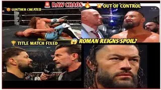 WWE RAW CHAOS! 🚨😱 Roman Reigns SPOIL? | CM Punk | Gunther vs AJ Styles | Becky Lynch | Bron Breakker