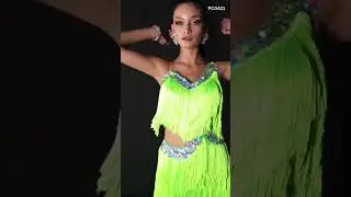 Latin Heat Krupa 'Dance With The Stars' Style Green Fringe Dance Pants💚