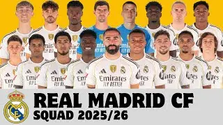 Real Madrid CF Squad For Season 2025/26 | Real Madrid | FootWorld