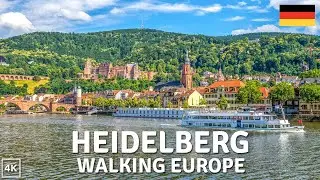 Walking in Heidelberg / Germany 🇩🇪 4K Kornmarkt