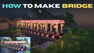 Minecraft Bridge Tutorial 🌉 | Easy Cherry Wood Aesthetic Build
