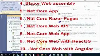 2. Exploring .NET Core Projects in Visual Studio 2022: From Web Apps to Blazor and More!