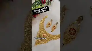 one gram gold plated jewellery necklace set design #trending #viralvideo #necklace #reels #