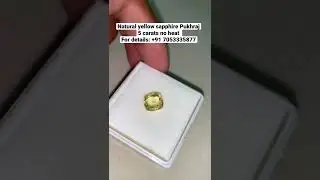 Pukhraj || Natural yellow sapphire || no heat || GJEPC certified || cushion mix cut || Sri Lanka