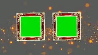 Wedding green screen animation effects with background particles | chroma key wedding frame template
