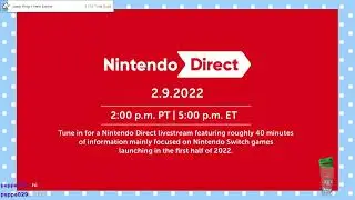 Watching Nintendo Direct - 2.9.2022 | Mario Movie NFT's for Smash | Full Vod (Feb. 9th, 2022)
