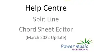 Help Video: Split Line in Chord Sheet