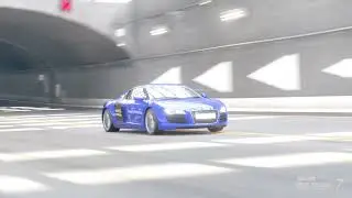 Audi R8 V8 race exhaust tunnel sound