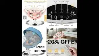 Baby Swing for Infants with Bluetooth and Remote Control