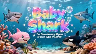 Ocean Theme Kids Song Featuring Baby Shark Nursery Rhymes and Types of Sharks 🌊🦈